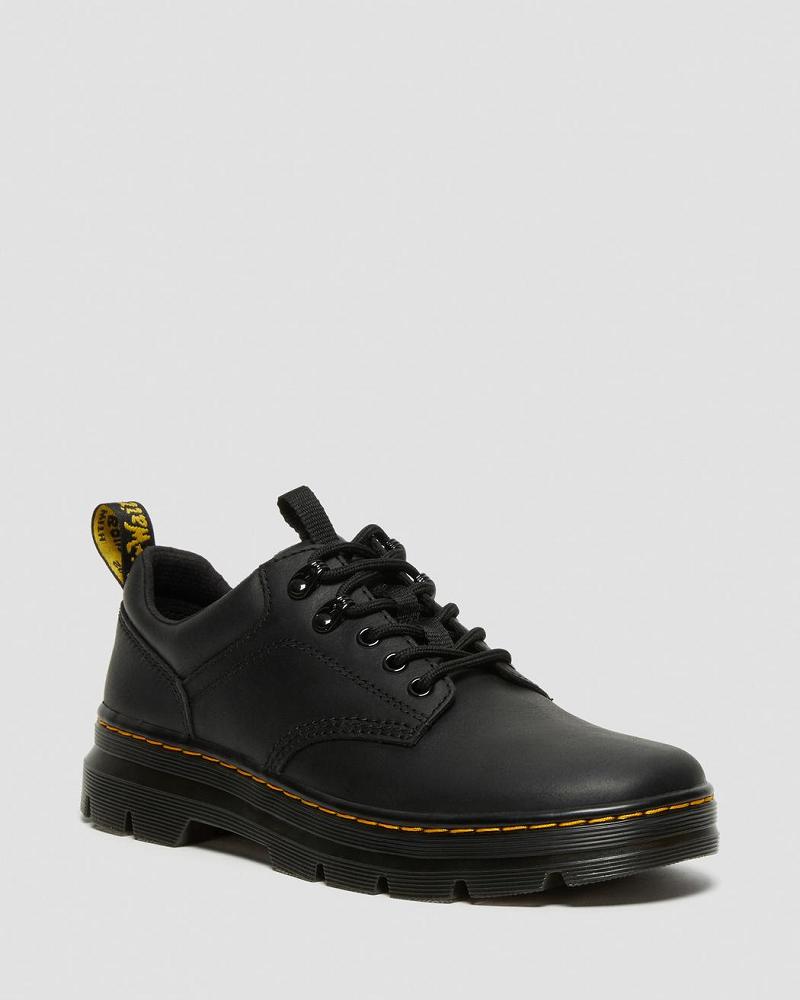 Men\'s Dr Martens Reeder Wyoming Leather Casual Shoes Black | AU 478EBC